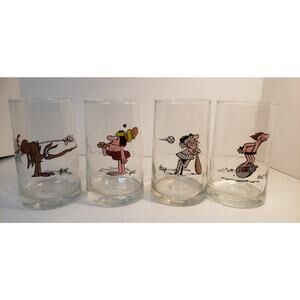 Vintage 1981 Arby's B.C. Ice Age Collector Series Glasses Lot of 4